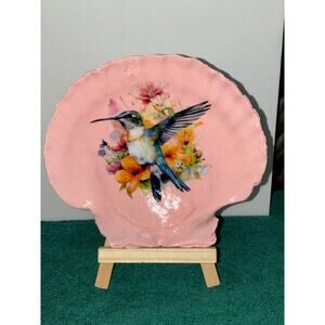 Natural clam shell trinket dish